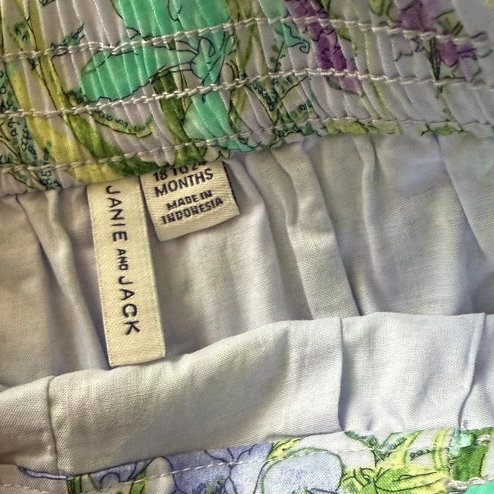 Janie and Jack Pastel Floral Smocked Set - Picture 5 of 7